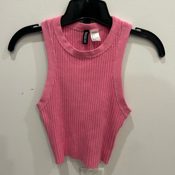 H&M Pink Muscle Tee Tank Top - Picture 1 of 3
